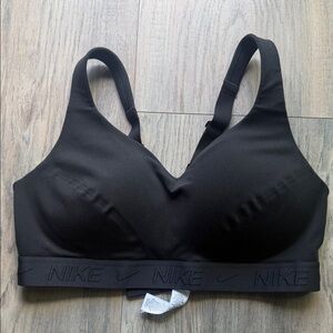 Nike Black Wireless Padded Sports Bra with Branded Elastic Band